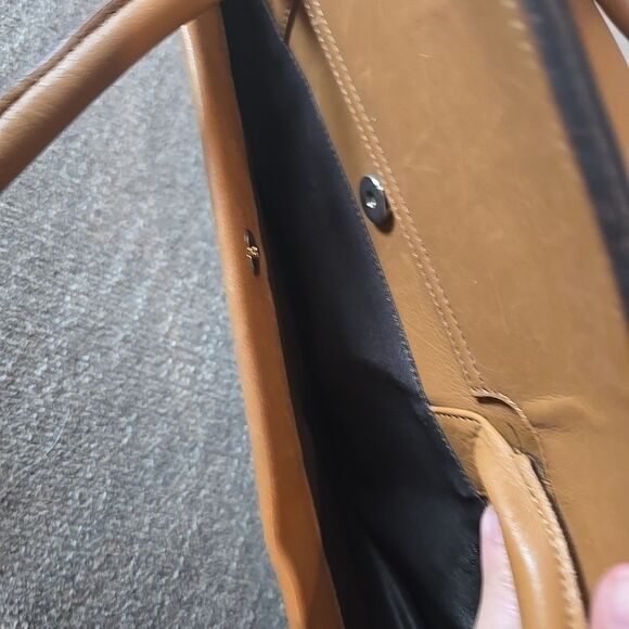 Lamarthe Leather Shoulder Bag Made in Italy Handbag Tote Minimalist Office Prep - Picture 6 of 8